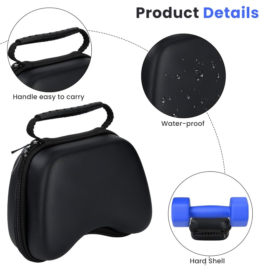 ZORBES® Carry Case for Game Controller Universal Portable Travel Bag with Internal Pocket Compatible with Switch Pro Xbox One 360 PS5 PS4 PS3 Controller 7.5*5.5*3.2 inch ZORBES® Carry Case for Game Controller Universal Portable Travel Bag with Internal Pocket Compatible with Switch Pro Xbox One 360 PS5 PS4 PS3 Controller 7.5*5.5*3.2 inch